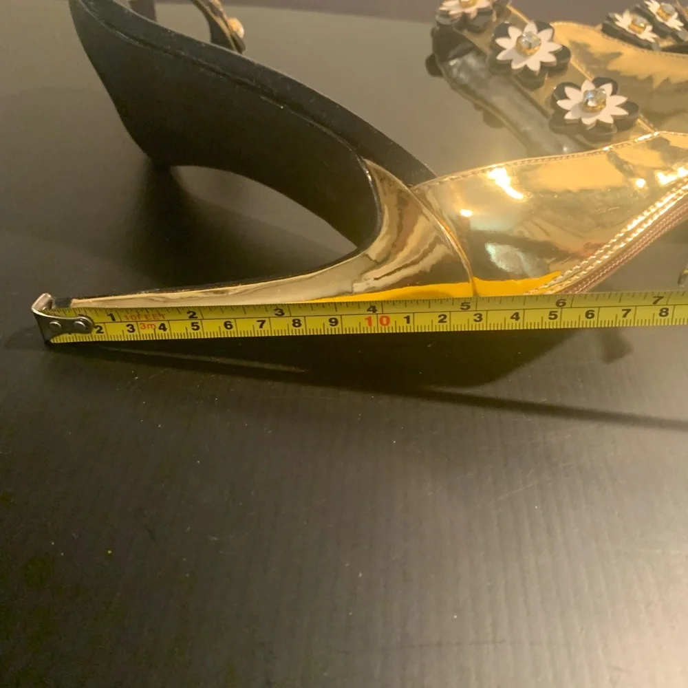 Cape Robbin Gold and Black Floral Heels - Picture 12 of 12